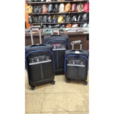 Set Valija Squash Cabina, Mediana, Grande Tela Ruedas 360 Ultraliviana