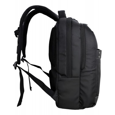 Mochila Squash Porta Notebook Doble Cierre Negro