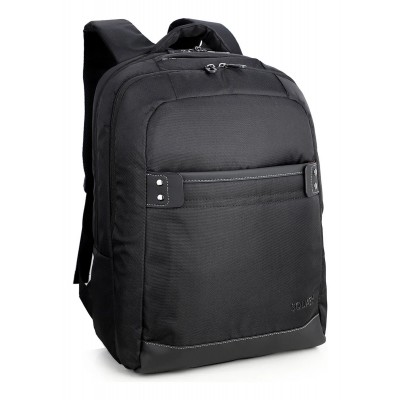 Mochila Squash Porta Notebook Doble Cierre Negro