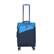 Valija Elf Ruedas Dobles Giratorias Azul Con Celeste 20"