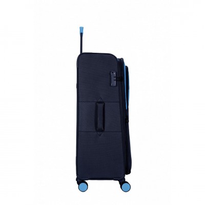 Valija Elf Ruedas Dobles Giratorias Azul Con Celeste 28"