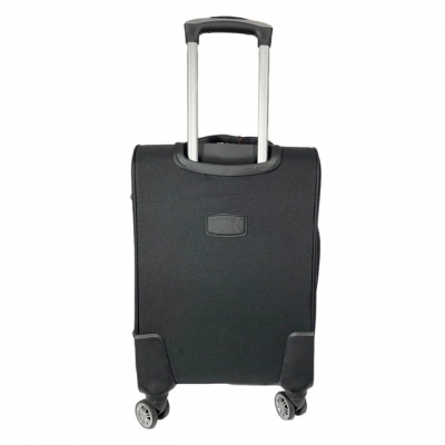 Valija Pierre Cardín - Cabina Tela Negro/rojo  Pc4013