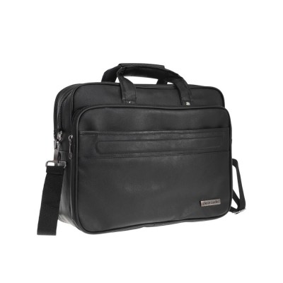 Maletín Porta Notebook Portafolio Pierre Cardin Eco Cuero Negro