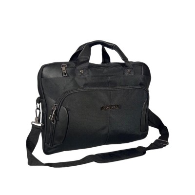 Maletín Portanotebook Pierre Cardin Negro Bolsillo Frente 