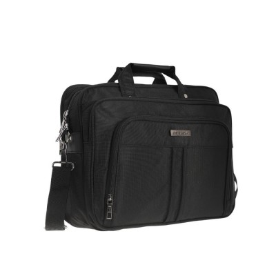 Maletín Portanotebook Pierre Cardin Negro Doble Bolsillo 