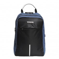Mochila Pierre Cardin - Portanotebook Con Conexión Usb Y Candado Azul