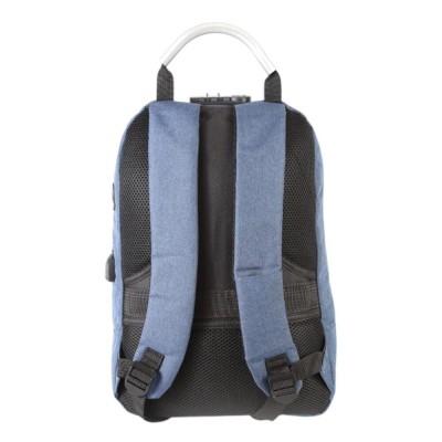 Mochila Pierre Cardin - Portanotebook Con Conexión Usb Y Candado Azul