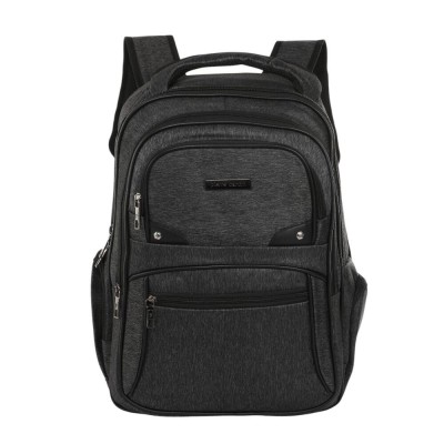 Mochila Pierre Cardin - Urbana Múltiples Bolsillos Con Cierres Gris