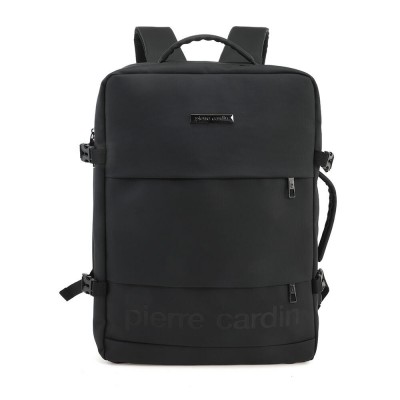 Mochila Pierre Cardin - Viajera Impermeable Con Conexión Usb Negro