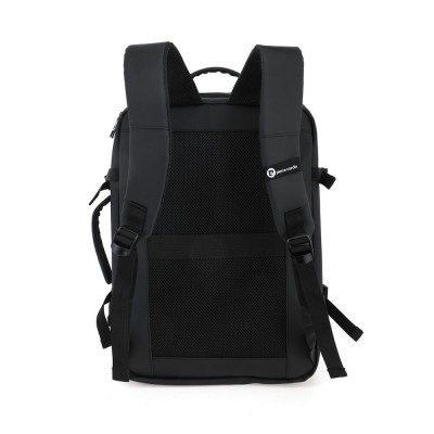 Mochila Pierre Cardin - Viajera Impermeable Con Conexión Usb Negro