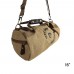 Bolso Pierre Cardin - Cilindro Lona Con Bolsillos Laterales Marrón. 
