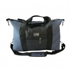 Bolso Pierre Cardin - Ecocuero Y Lona Con Bolsillo Al Frente Azul