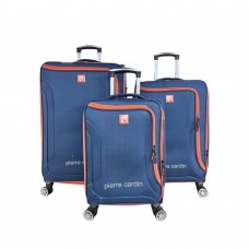 Valija Pierre Cardín - Cabina Tela Azul/naranja Pc4013