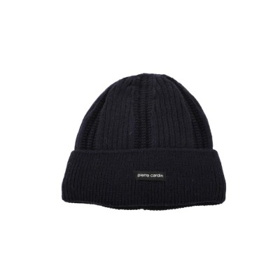 Gorro Tejido Pierre Cardin Con Corderito Azul