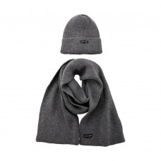 Gorro Tejido Pierre Cardin Con Bufanda Incluida Gris
