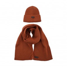 Gorro Tejido Pierre Cardin Con Bufanda Incluida Marrón