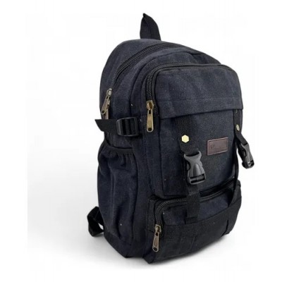 Mochila Urbana Pierre Cardin - Dos Bolsillos De Frente Jeans Negro