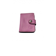 Billetera Chica Rosa Cuero Argentino Rfid