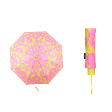 Paraguas Trendy Mini  Amarillo Con Flores Rosas