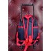 Mochila I Run Infantil - Con Luz Para Jardín Incluye Cartuchera Espacio Robot Rojo/negro Con Carro.