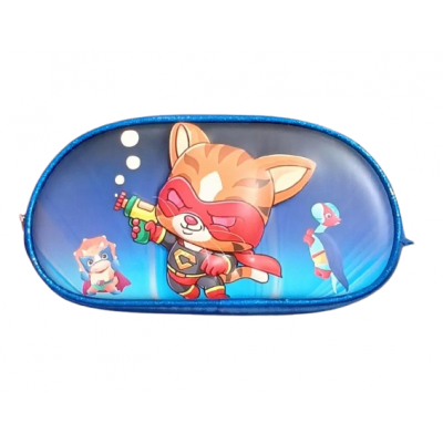 Mochila I Run Infantil - Con Luz Para Jardín Incluye Cartuchera Gato Espacio Azul Con Carro