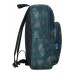Mochila Kossok - Escolar Urbana Unisex Reforzada Bolsillo Frontal Azul Hojas