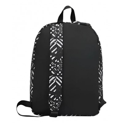 Mochila Kossok - Escolar Urbana Unisex Reforzada Bolsillo Frontal Negro Y Blanco