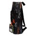 Mochila Kossok - Escolar Urbana Unisex Reforzada Bolsillo Frontal Naranja Y Negro