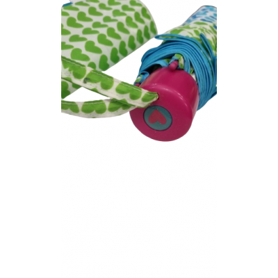 Paraguas Lefran Corazones Verde