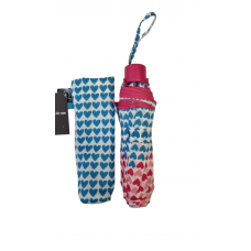 Paraguas Lefran Corazones Celeste