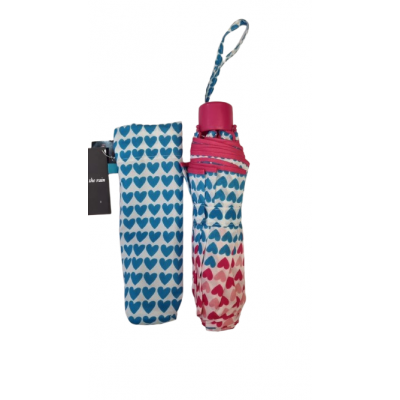 Paraguas Lefran Corazones Celeste