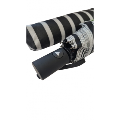 Paraguas Lefran Rayado Blanco Y Negro