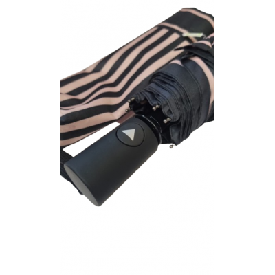 Paraguas Lefran Rayado Rosa Y Negro