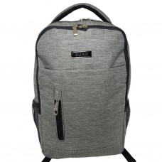 Mochila Suam - Para Facultad Portanotebook Con Bolsillos Frente Y Laterales Gris.