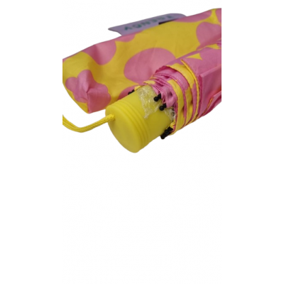 Paraguas Trendy Mini  Amarillo Con Flores Rosas