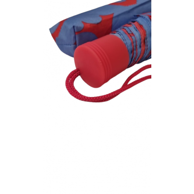 Paraguas Trendy Mini Flores Rojo Con Celeste