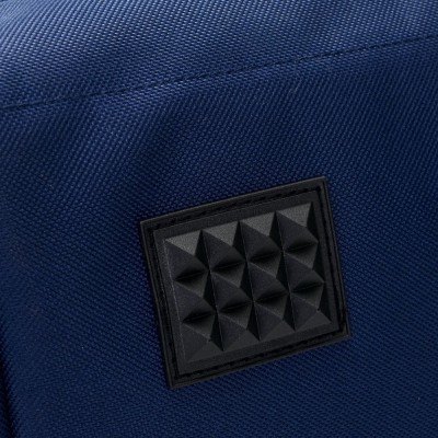 Bolso Wanderlust Deportivo - Correa Regulable Azul Con Cierres Verdes 18"