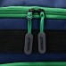 Bolso Wanderlust Deportivo - Correa Regulable Azul Con Cierres Verdes 18"