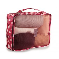 Set Organizador De Valija Squash X 6 Flor Rojo