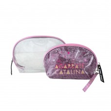 Set Porta Cosméticos Agarrate Catalina Rosa