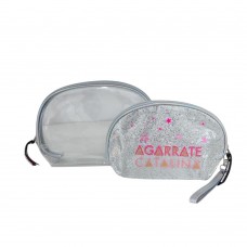 Set Porta Cosméticos Agarrate Catalina Plateado