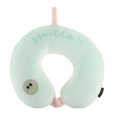 Almohada De Viaje Owen Smile Verde Y Rosa