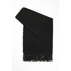 Bufanda Squash Brishe Con Strass Negro