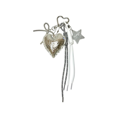 Charms Bag Canteo Corazon Plateado