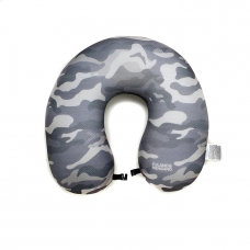 Almohada Cuello Viaje  Camuflado Gris