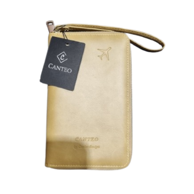 Portapasaporte Canteo Beige